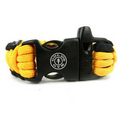 Paracord Survival Bracelet with Whistle Buckle - Screen Printed